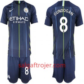 Manchester City Fodboldtrøjer Gundogan 8 Børn Udebanesæt 2018/19 Kort ærmer